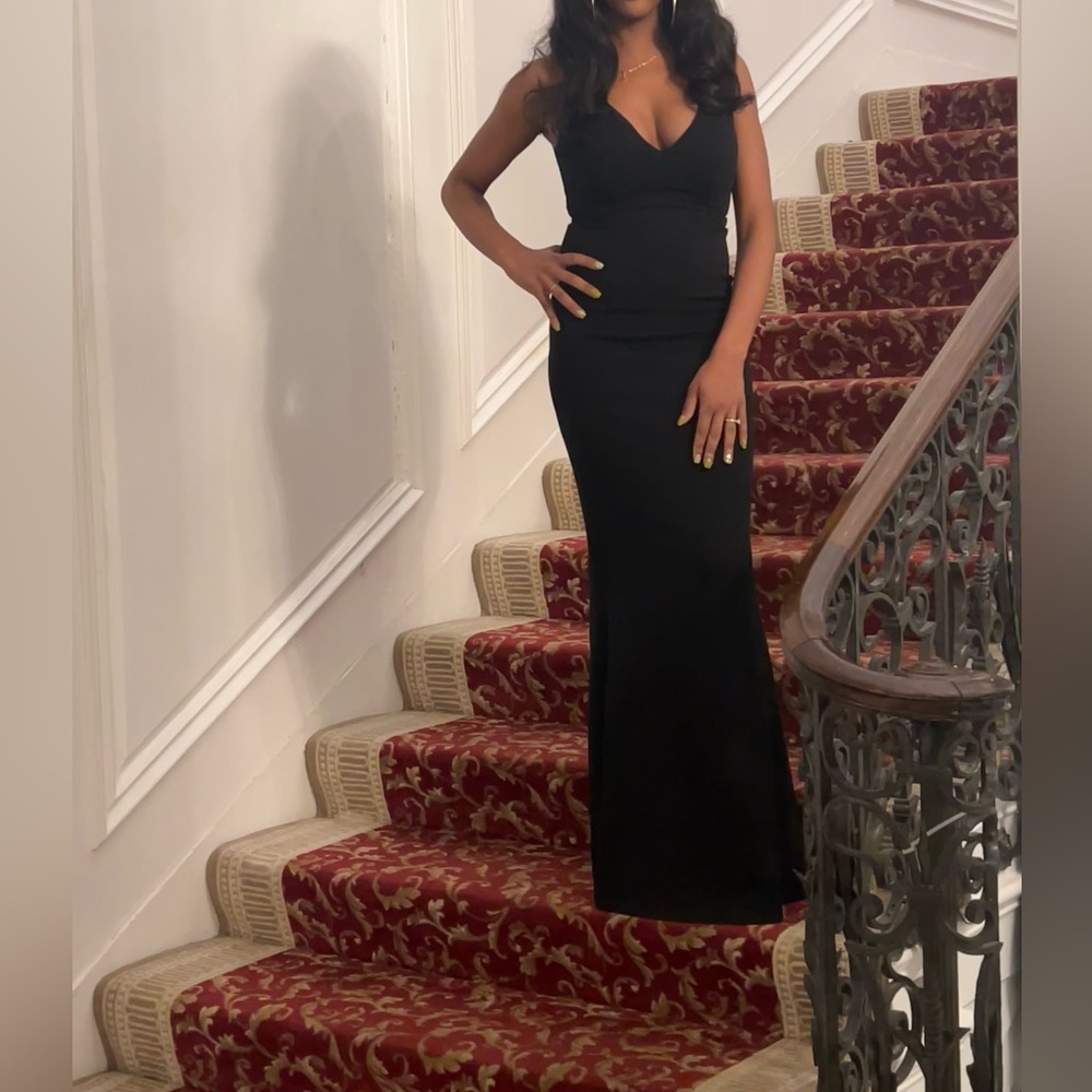 Black floor length formal dress